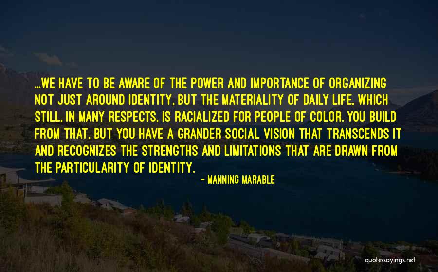 Vision In Life Quotes By Manning Marable