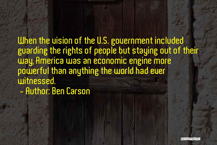 Vision Of America Quotes By Ben Carson
