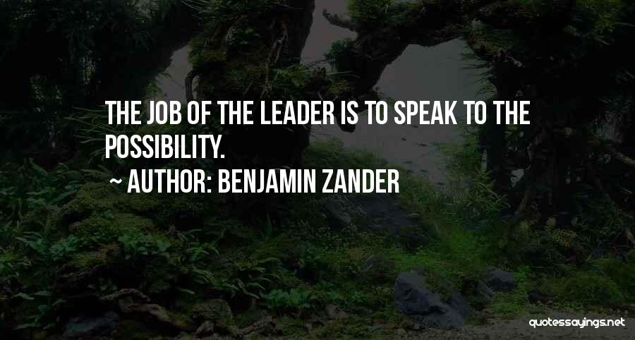 Vision Of Leadership Quotes By Benjamin Zander