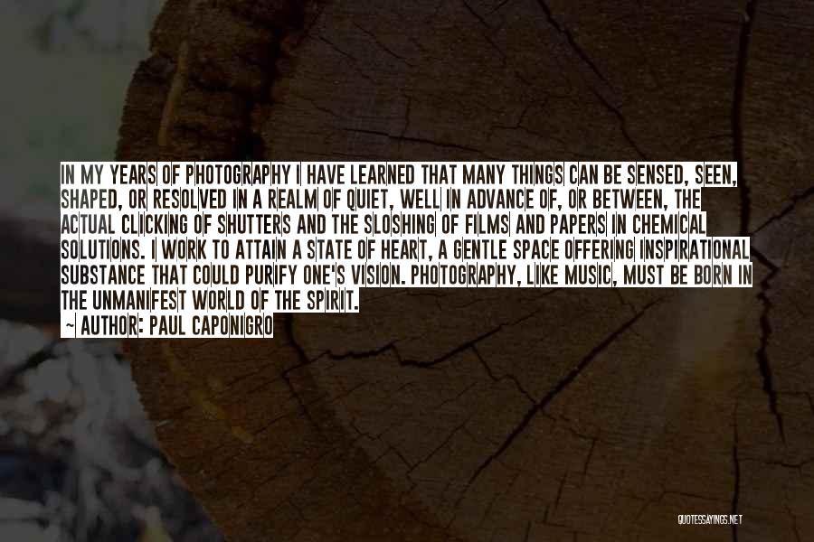Vision Of Photography Quotes By Paul Caponigro