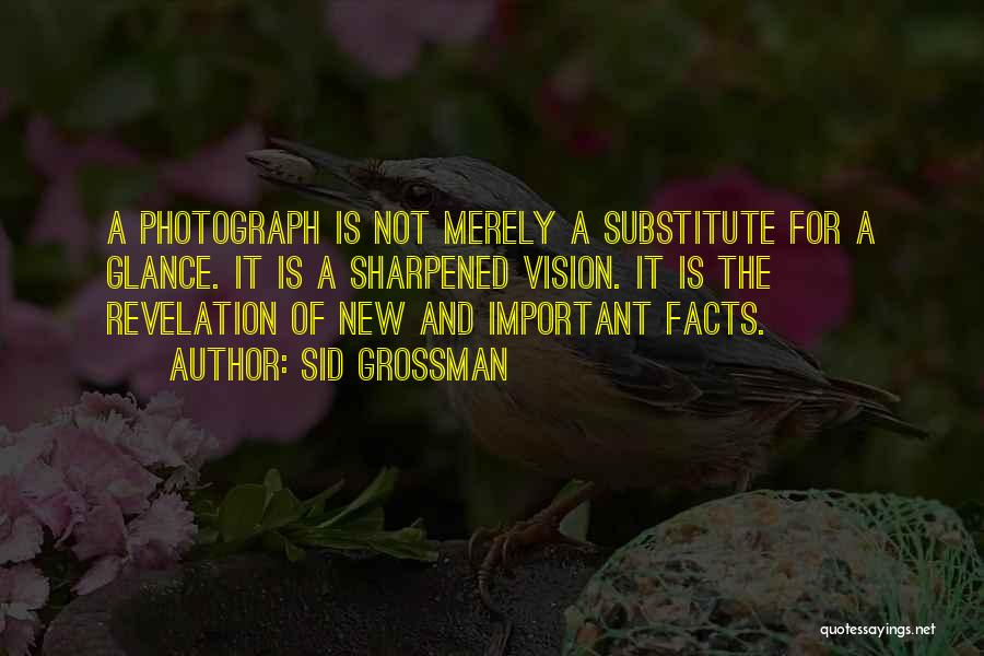 Vision Of Photography Quotes By Sid Grossman