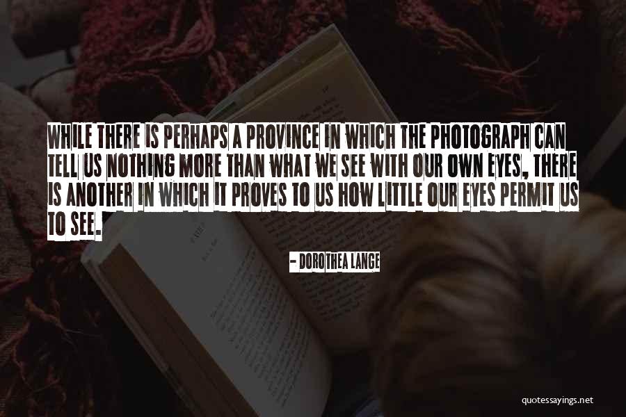 Vision Photography Quotes By Dorothea Lange Vision Photography Quotes By Dorothea Lange
