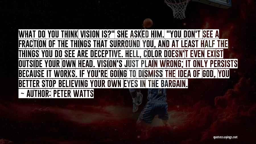 Vision Works Quotes By Peter Watts