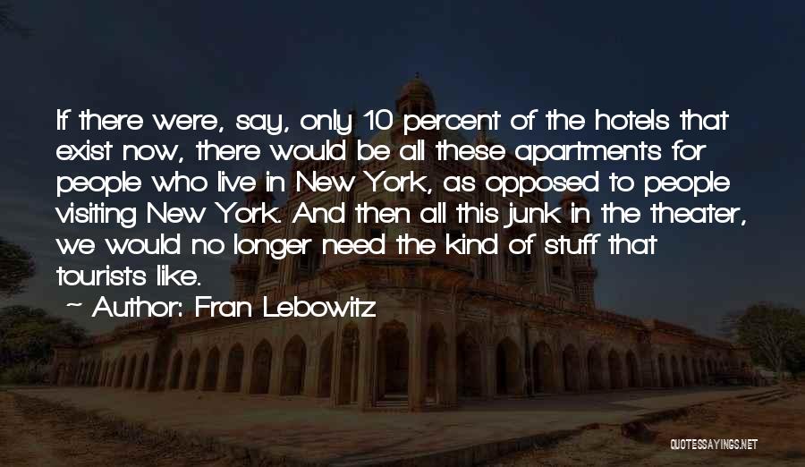 Visiting New York Quotes By Fran Lebowitz