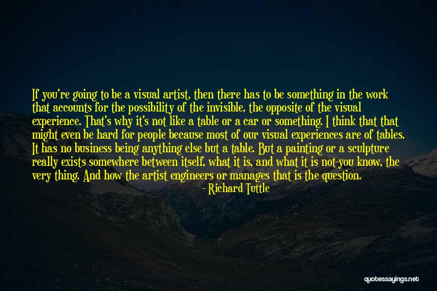 Visual Artist Quotes By Richard Tuttle Visual Artist Quotes By Richard Tuttle