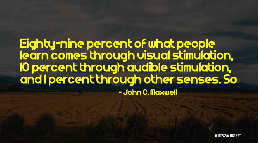 Visual Stimulation Quotes By John C. Maxwell Visual Stimulation Quotes By John C. Maxwell