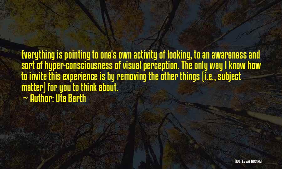 Visual Thinking Quotes By Uta Barth