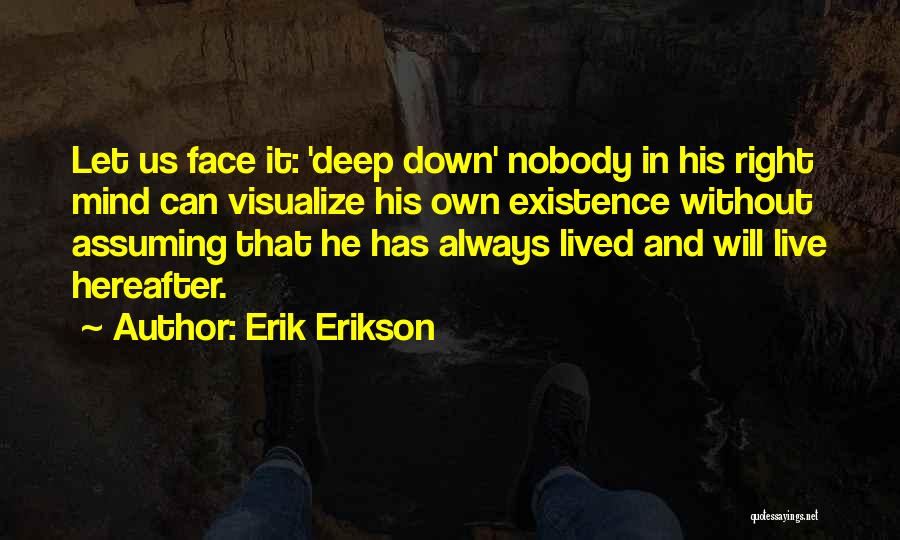 Visualize Us Quotes By Erik Erikson