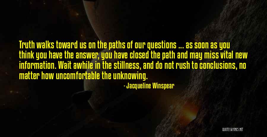 Vital Information Quotes By Jacqueline Winspear Vital Information Quotes By Jacqueline Winspear