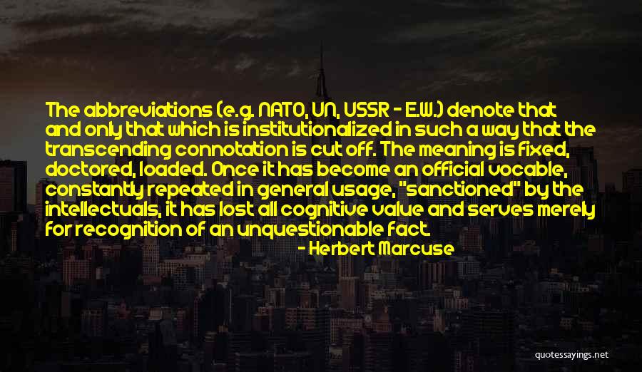 Vocable Quotes By Herbert Marcuse
