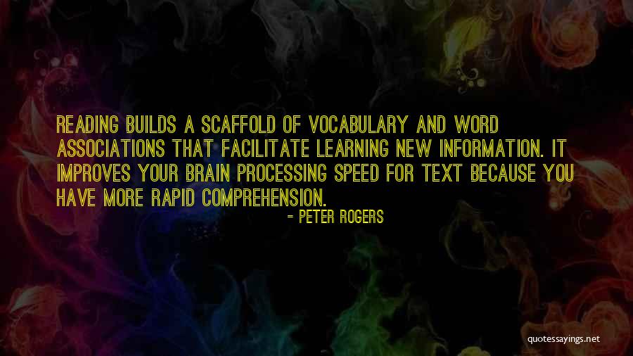 Vocabulary And Comprehension Quotes By Peter Rogers Vocabulary And Comprehension Quotes By Peter Rogers