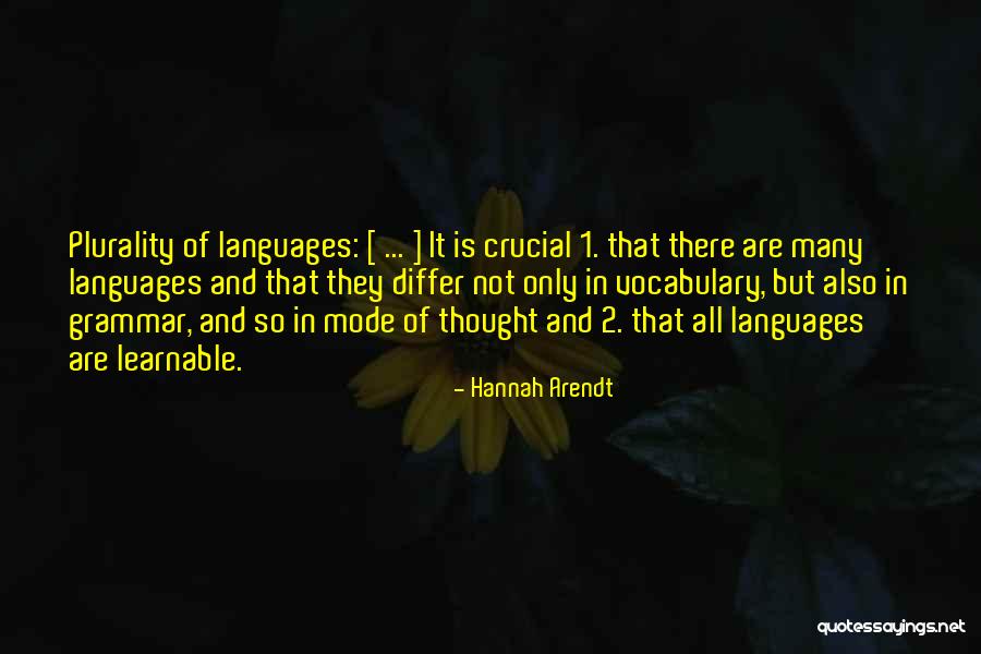 Vocabulary Quotes By Hannah Arendt