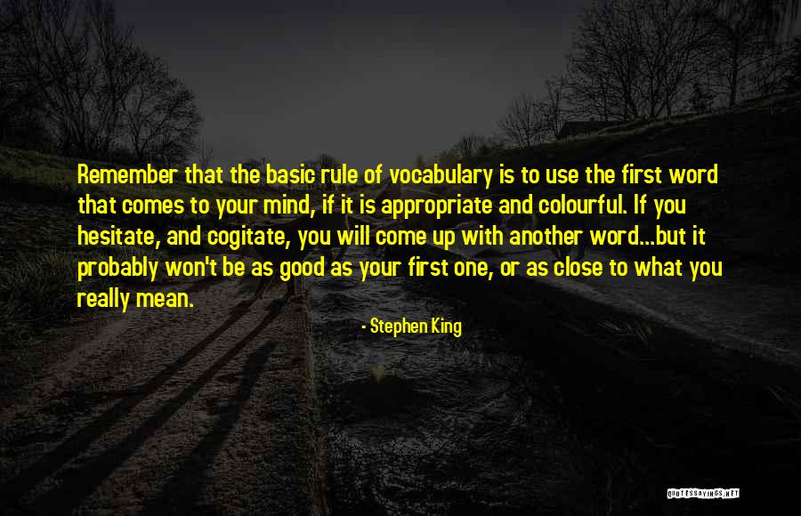 Vocabulary Quotes By Stephen King