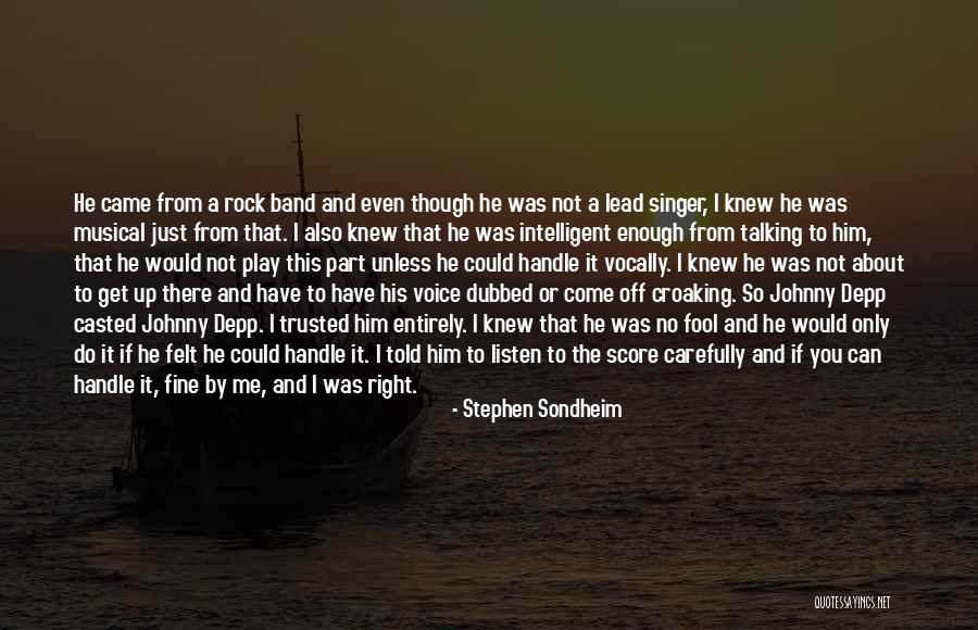 Vocally Yours Quotes By Stephen Sondheim Vocally Yours Quotes By Stephen Sondheim