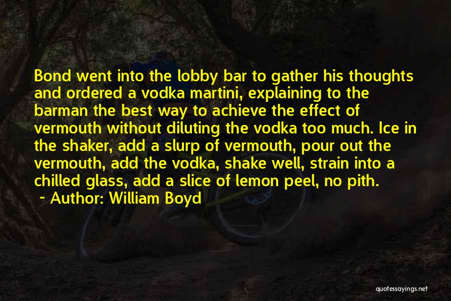 Vodka Martini Quotes By William Boyd