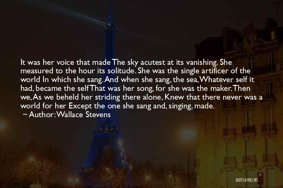 Voice And Singing Quotes By Wallace Stevens