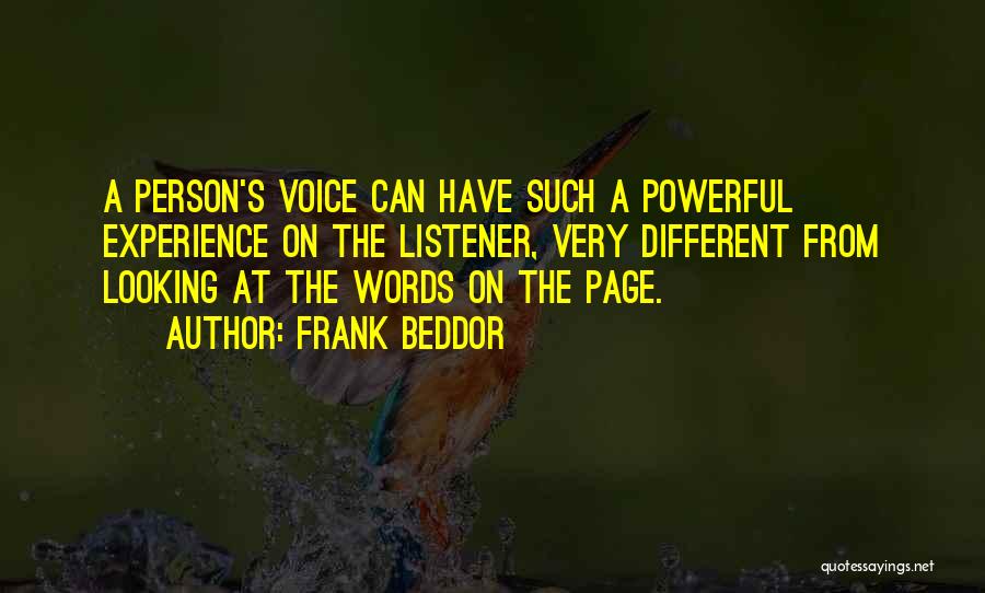 Voice Of Experience Quotes By Frank Beddor