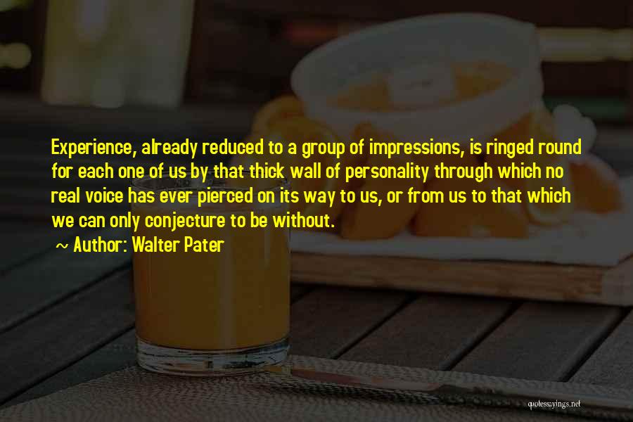 Voice Of Experience Quotes By Walter Pater