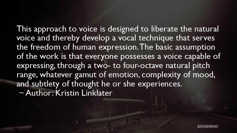 Voice Of Freedom Quotes By Kristin Linklater