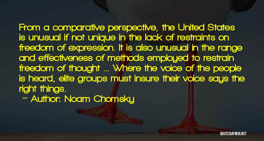 Voice Of Freedom Quotes By Noam Chomsky