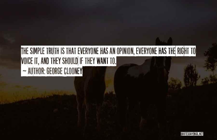 Voice Your Opinion Quotes By George Clooney