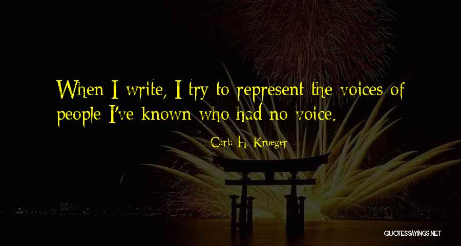 Voices Quote Quotes By Carla H. Krueger Voices Quote Quotes By Carla H. Krueger