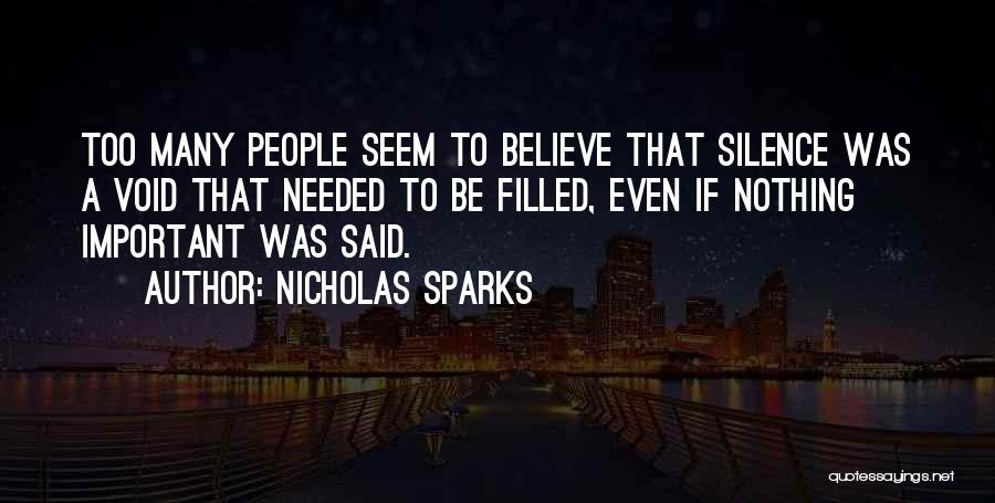 Void Quotes By Nicholas Sparks