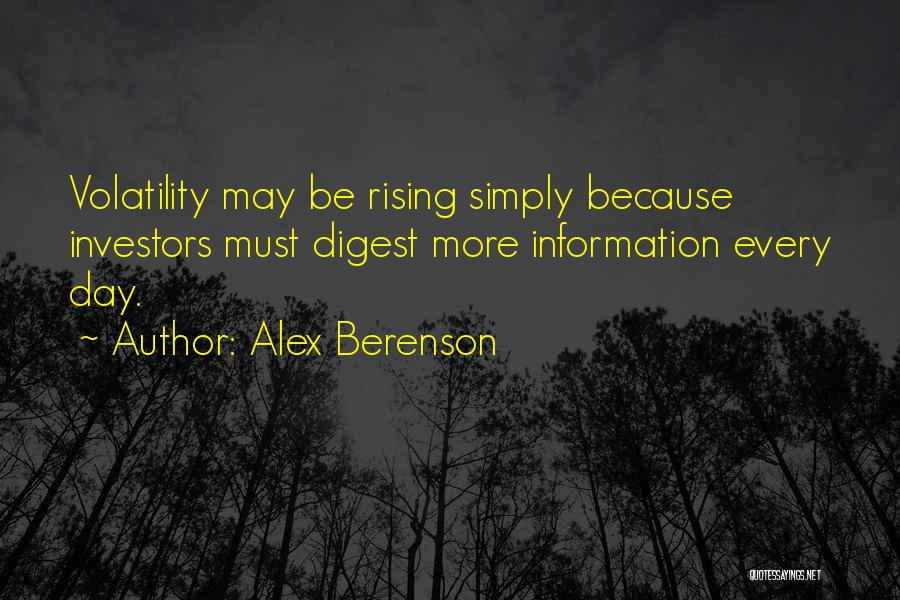 Volatility Quotes By Alex Berenson