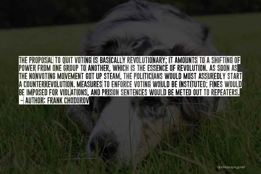 Voluntaryism Quotes By Frank Chodorov