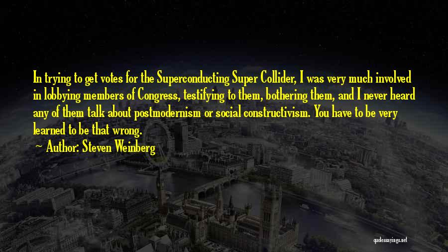 Vote For Congress Quotes By Steven Weinberg