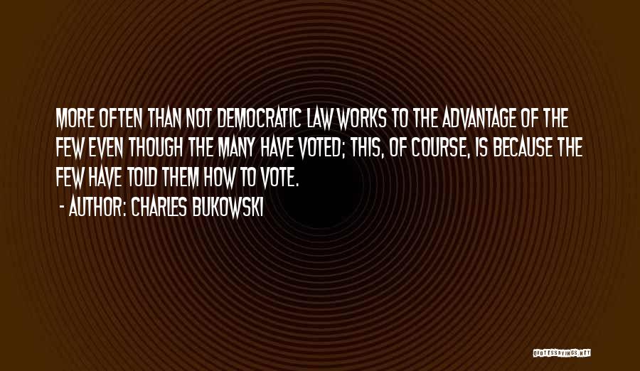 Vote Quotes By Charles Bukowski