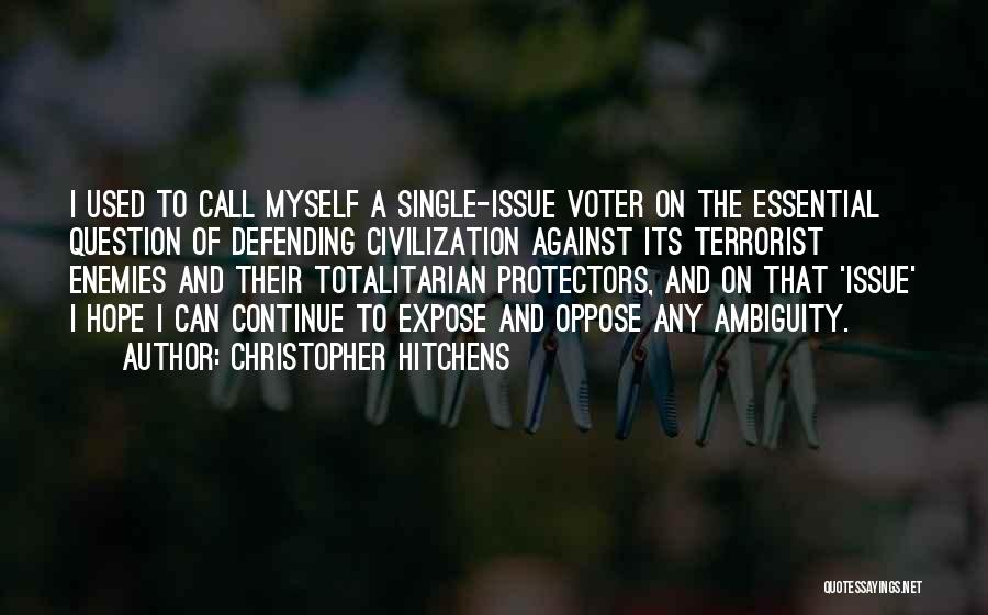 Voter Quotes By Christopher Hitchens