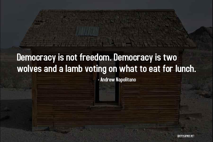 Voting And Freedom Quotes By Andrew Napolitano Voting And Freedom Quotes By Andrew Napolitano