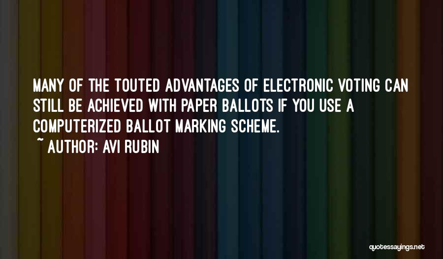 Voting Ballot Quotes By Avi Rubin