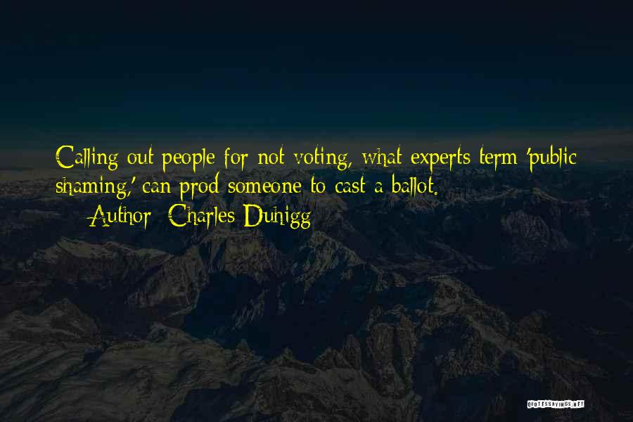 Voting Ballot Quotes By Charles Duhigg