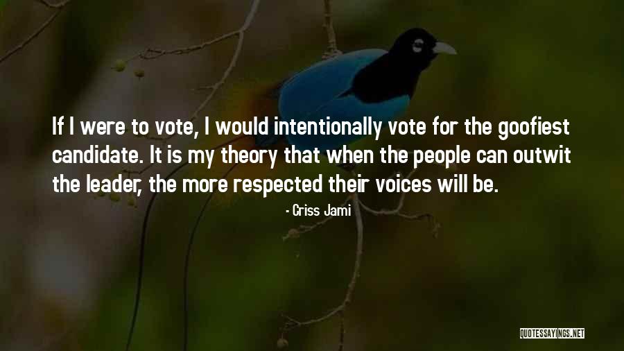 Voting Funny Quotes By Criss Jami