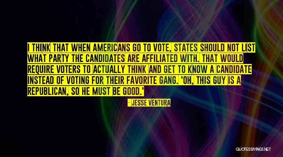 Voting Republican Quotes By Jesse Ventura