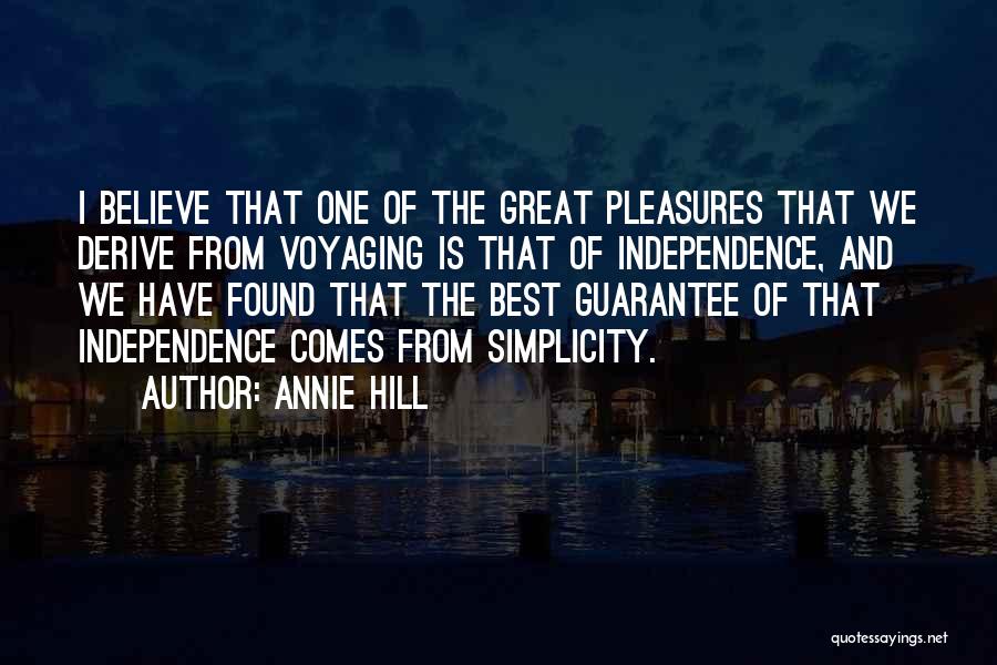 Voyaging Quotes By Annie Hill