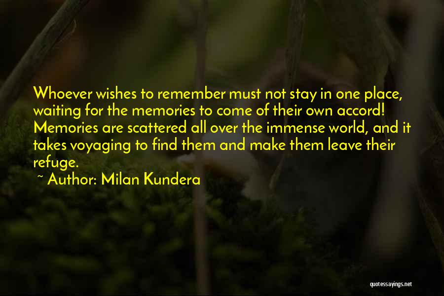 Voyaging Quotes By Milan Kundera