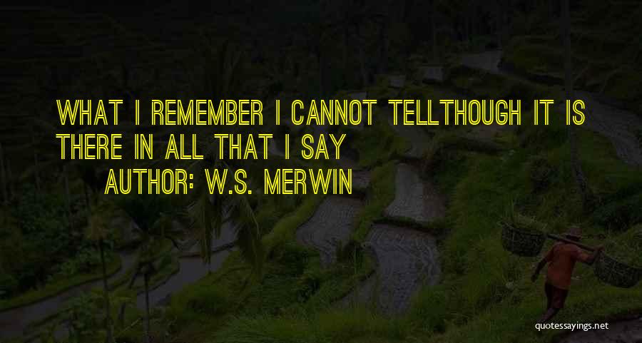 W.S. Merwin Quotes 2148273