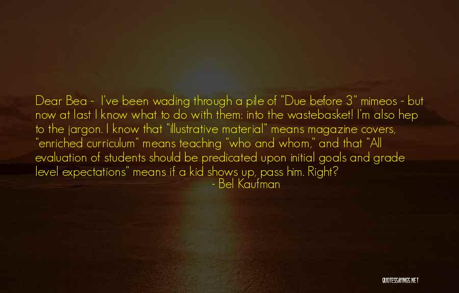 Wading Quotes By Bel Kaufman Wading Quotes By Bel Kaufman