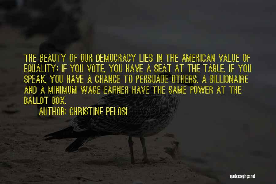 Wage Equality Quotes By Christine Pelosi