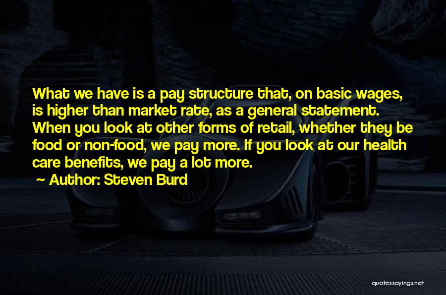 Wages Quotes By Steven Burd