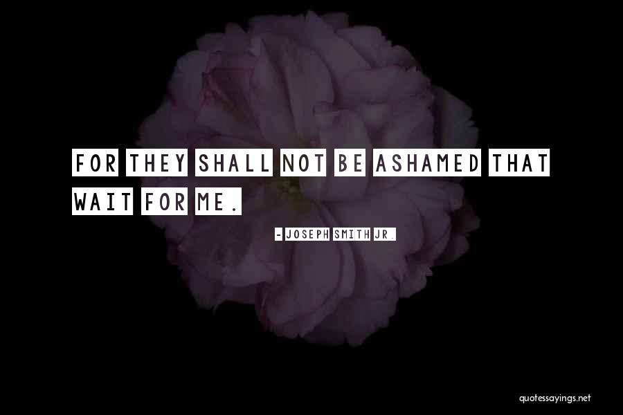 Wait For Me Quotes By Joseph Smith Jr. Wait For Me Quotes By Joseph Smith Jr.
