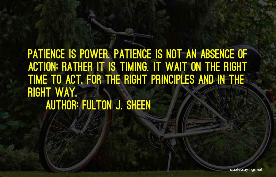 Wait Patience Quotes By Fulton J. Sheen