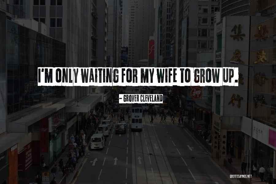 Waiting For My Wife Quotes By Grover Cleveland Waiting For My Wife Quotes By Grover Cleveland