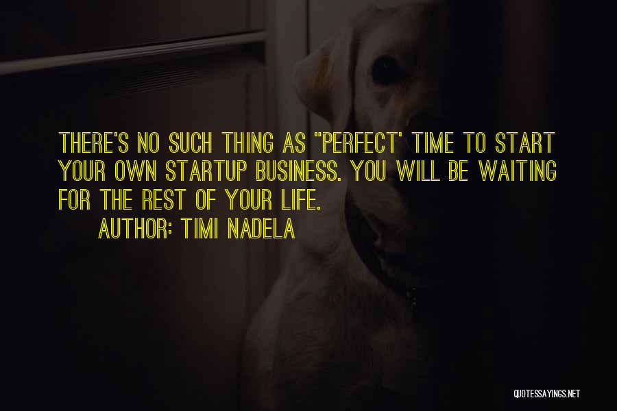 Waiting For Perfect Time Quotes By Timi Nadela