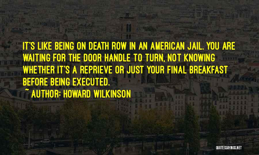 Waiting For Someone To Get Out Of Jail Quotes By Howard Wilkinson