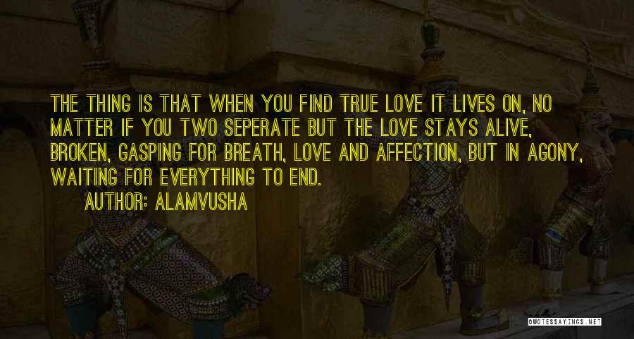 Waiting For Your True Love Quotes By Alamvusha