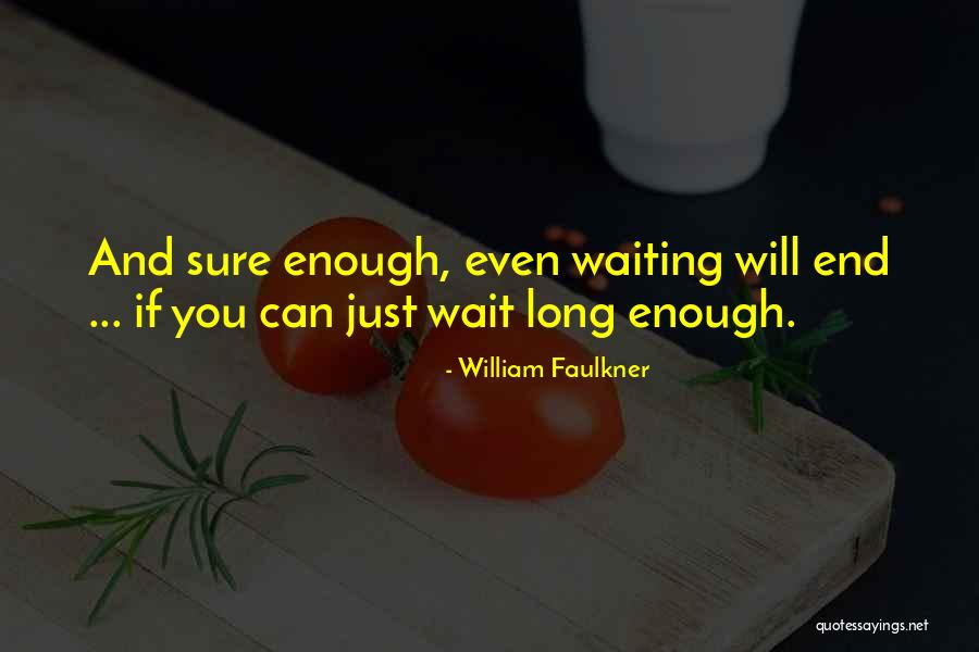 Waiting Long Enough Quotes By William Faulkner